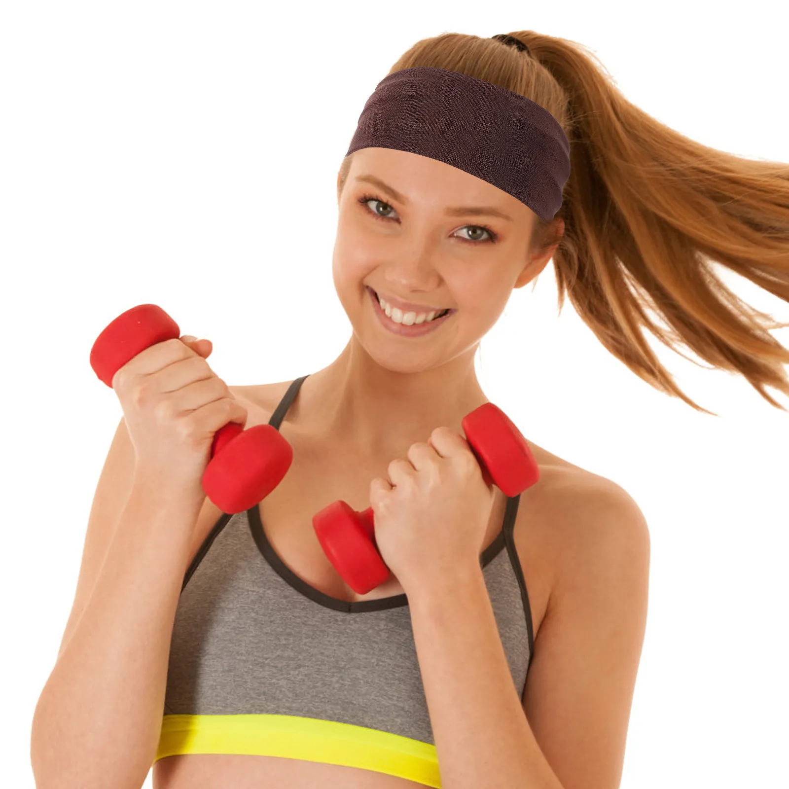 8Pcs Yoga Headbands Breathable Elastic Sweatbands Sports Headbands Running Workout for Women Hair Bands