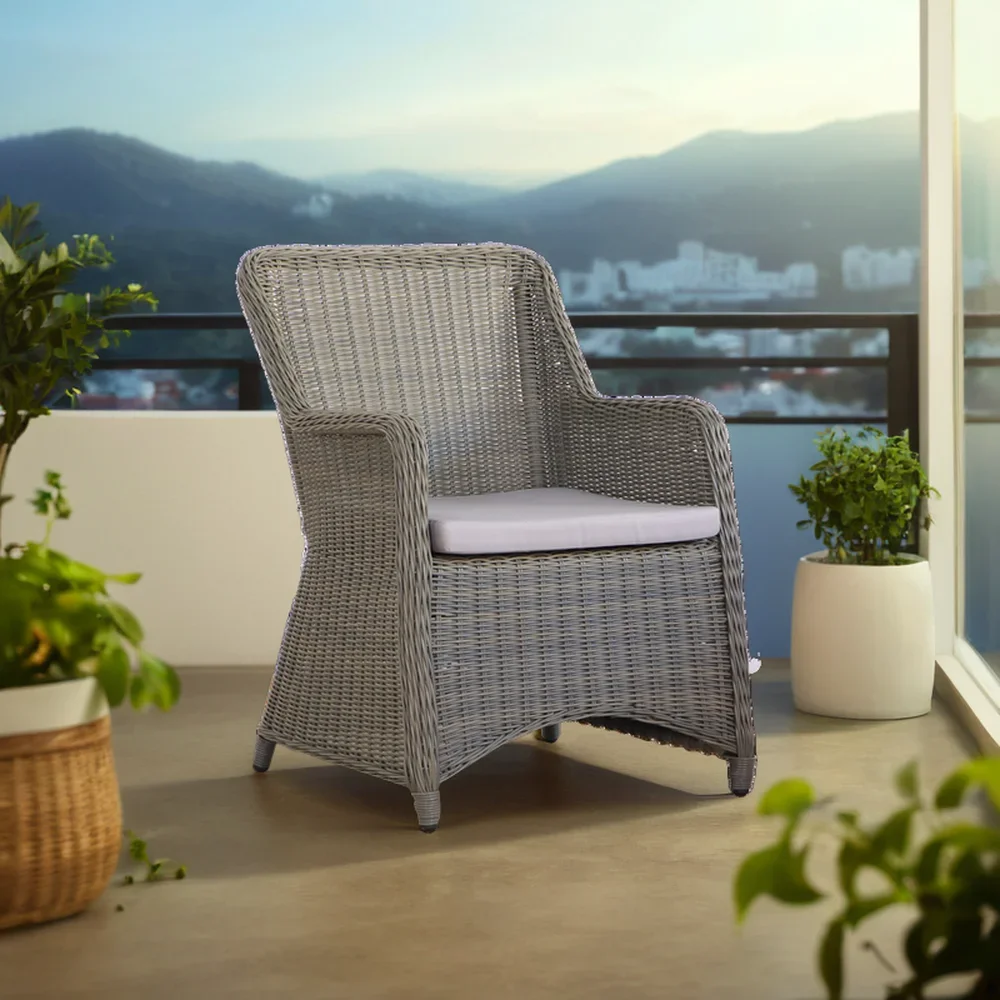 xx-PE Rattan Aluminum Frame Waterproof Chair Cushion Durable Modern Wicker Balcony Coffee Shop High End Luxury Outdoor Chairs