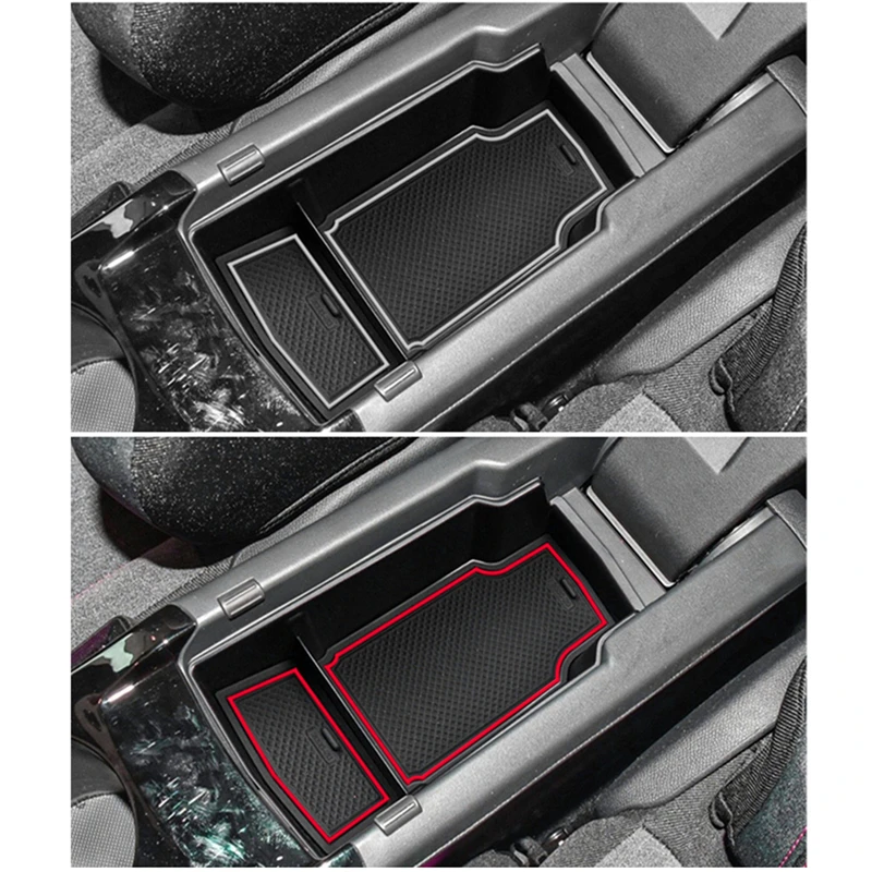 for Peugeot 2008 2019 - 2021 GT e2008 Armrest Storage Box Organizer Accessories Center Console Tray Tidying