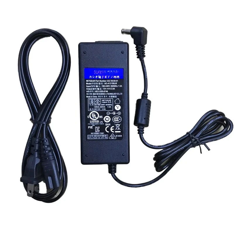 محول أصلي لمحول طاقة الجهاز الإلكتروني كاسيو AD-A12150LW AD_A12150LW A12150LW 332-10330-01 + 82-2-555-0746