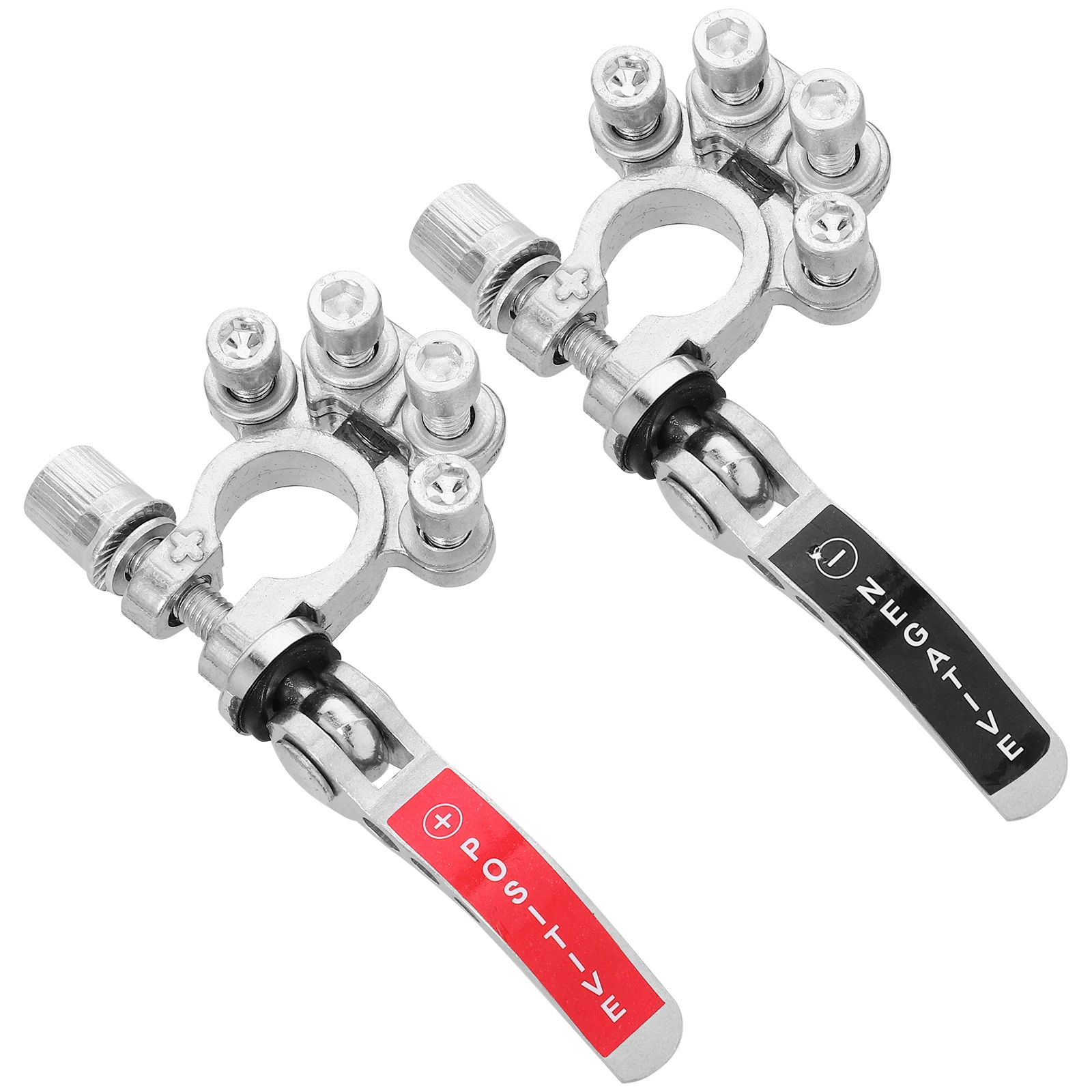 

Terminal Connectors Kit Zinc Alloy Positive Negative Durable Secure Connection Easy Install Compatible Car Truck Marine
