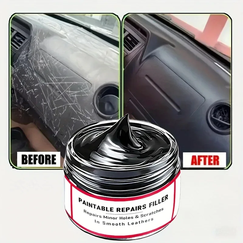 1 Piece 100g Car Interior Refurbishment Wax - Plastic Parts Renewing, Interior Shine Wax, Tire Protection, Black Vehicle Yellowing Repair and Nano Crystal Layer - Effectively Removes Scratches, Repair Formula, Interior Protection |   Smooth Surface |   Nanocrystalline Layer