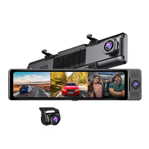 OBDPEAK 3 Camera Dash Cam 4K Car DVR Front Inside Rear 1080P GPS Tracking Night Vision Video Registrator Dashcam Parking Monitor