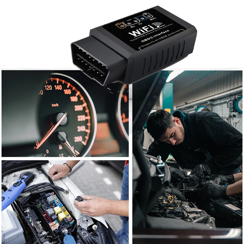 1 Pc OBD II WIFI ELM327 V 1.5 Scanner OBD II Automotive Fault Detection Instrument Simple and Easy to Operate