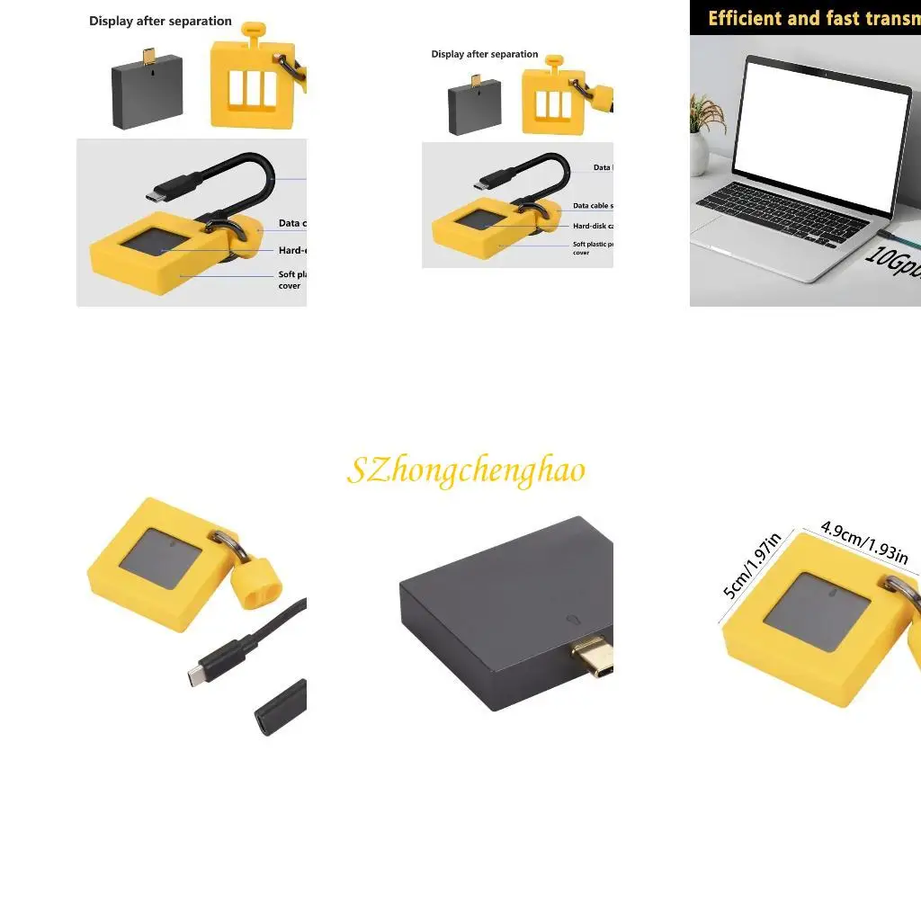 

M.2 NVME SSD корпуса для ноутбука 2230 10 Гбит / с типа C к NVME PCIE M.2 USB 3.2 GEN 2 SSD CASE легко установить 601D
