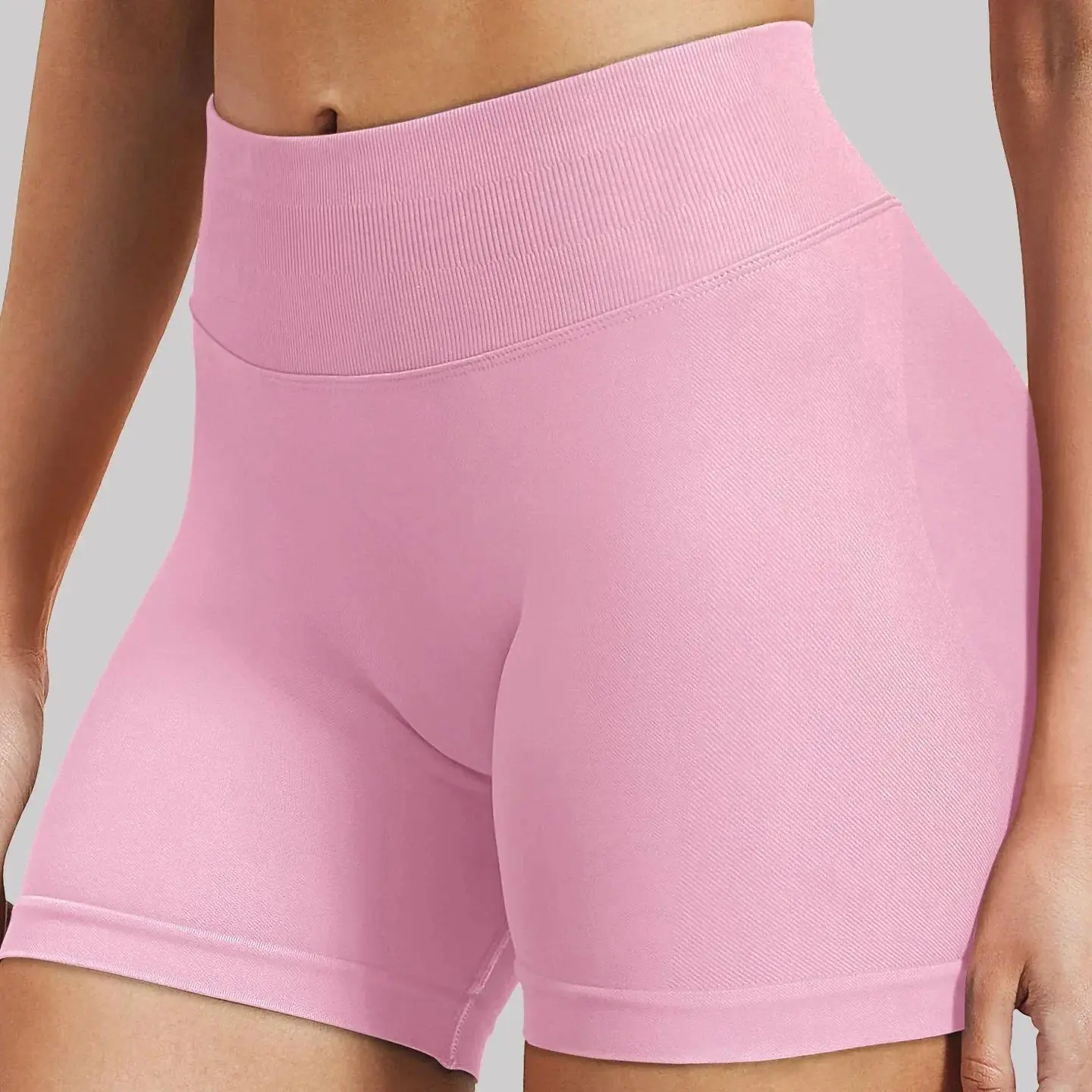 

New Summer Sports Shorts Seamless Women Color Yoga Shorts Three-piece Waist Sexy Hip-lifting Tights Running Exercise Yoga Pants
