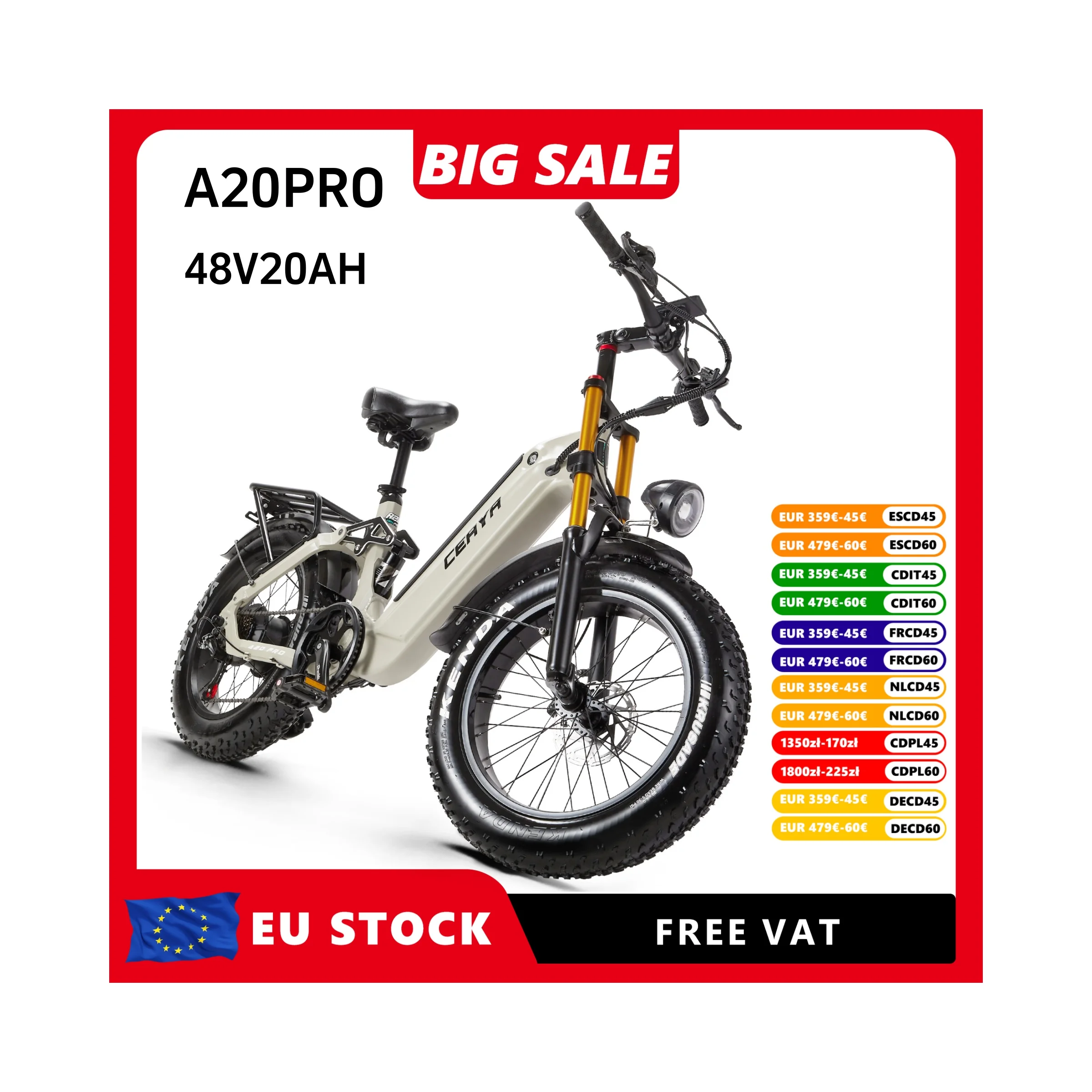 Elektrofahrrad CEAYA A20PRO Elektrofahrrad für Erwachsene 48V 20AH Akku …