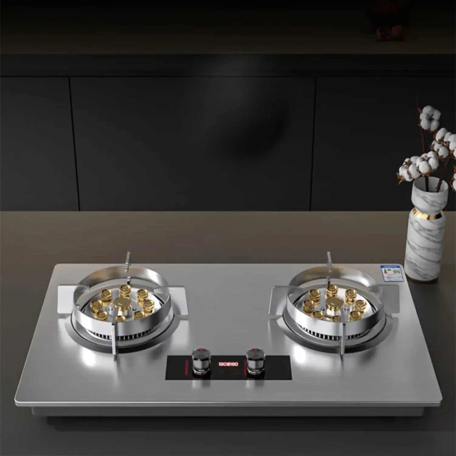 Household gas double stove embedded dual-purpose gas stove energy-saving stainless steel gas stove