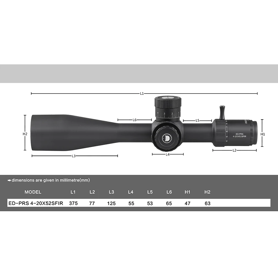 New Discovery ED4-20X52 Tactical Sight Illuminated Super High Definition Shockproof First Focal Plane Imported Glass