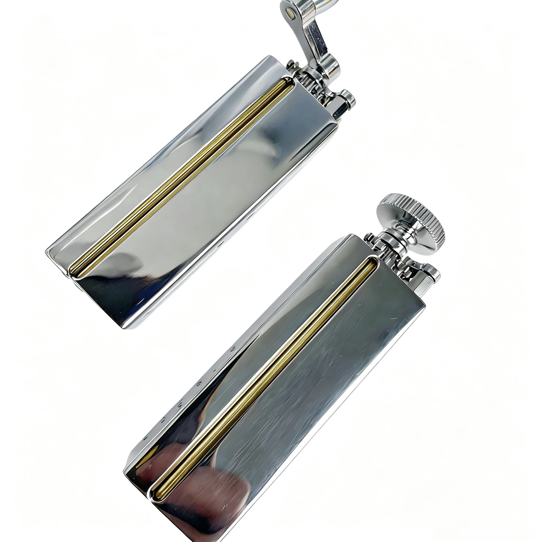 Standard Brass King Size Cigarette Roller Hand Manual Regular Tobacco Maker DIY Hand Roll Smoking Tool 70mm Rolling Papers