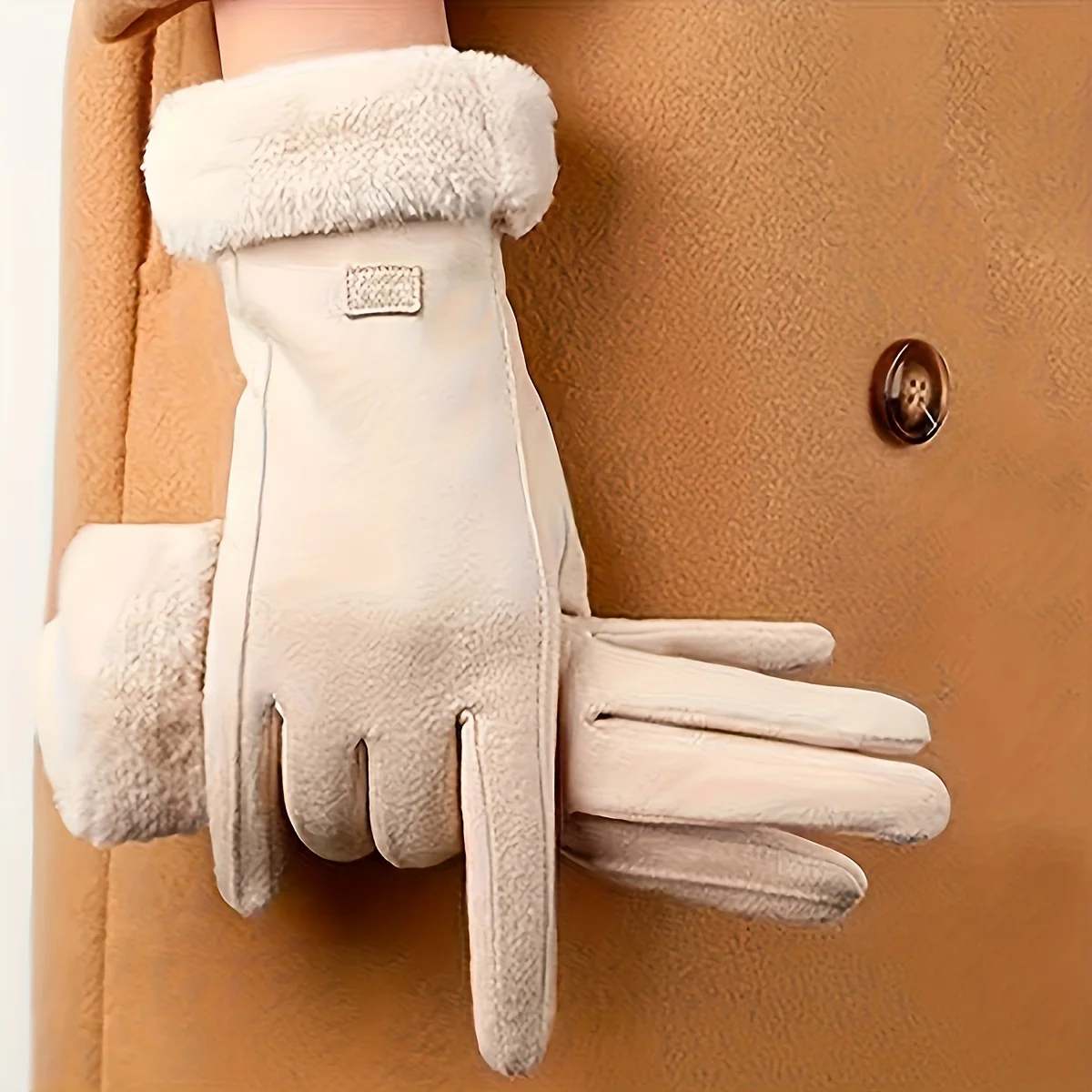 Damen-Thermo-Winterhandschuhe, winddicht, Touchscreen, mit Fleece gefüttert, warme Handschuhe für Radfahren, Outdoor-Sport, kaltes Wetter