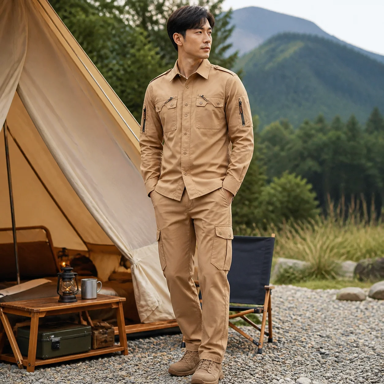 Male And female field Suit CP US field Suit Camouflage CS Suit Scratch Resistant And Wear-resistant Checkered Cloth