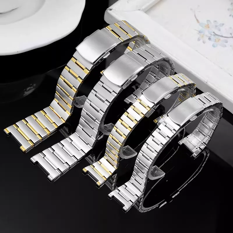 

Ремешок из нержавеющей стали с выемками для часов Omega Constellation Manhattan, мужской и женский металлический браслет для часов, 23*14 мм, 17*11 мм