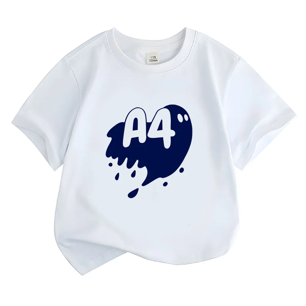 Мерч А4 T-Shirts Children's Tees 100% Cotton Merch A4 Lamba Print Casual Clothing Boy's & Girl's Fashion Tops Summer Футболки