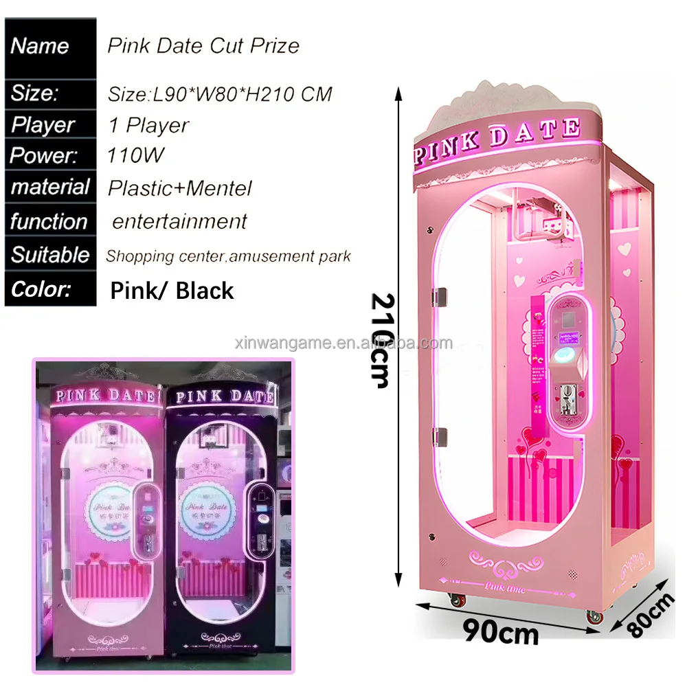 Pink Date Gift Pluche Plush Kids Stacker Big Push Skill Mini Game Jumbo Arcade Claw Crane Toy Vending Doll Catching Machine view 3