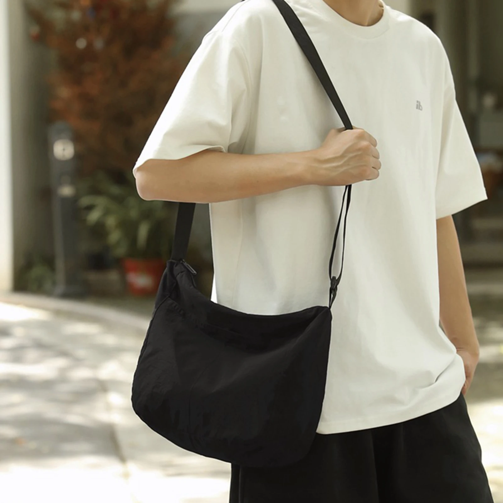 

Легкая сумка через плечо Простые однотонные повседневные сумки на одно плечо для мужчин и женщин Ежедневные мероприятия на свежем воздухе