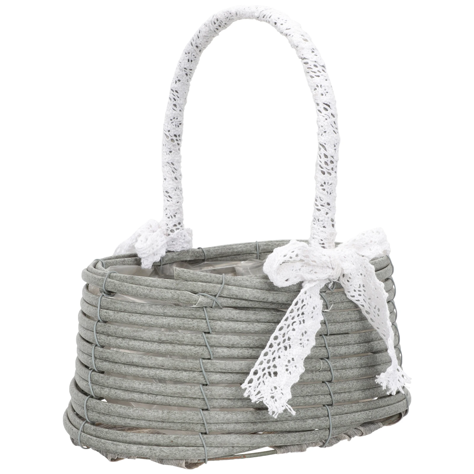 

Plastic Woven held Woven Basket With H Lightweight Storage for Home Wedding DIY Picnic Modern Storage