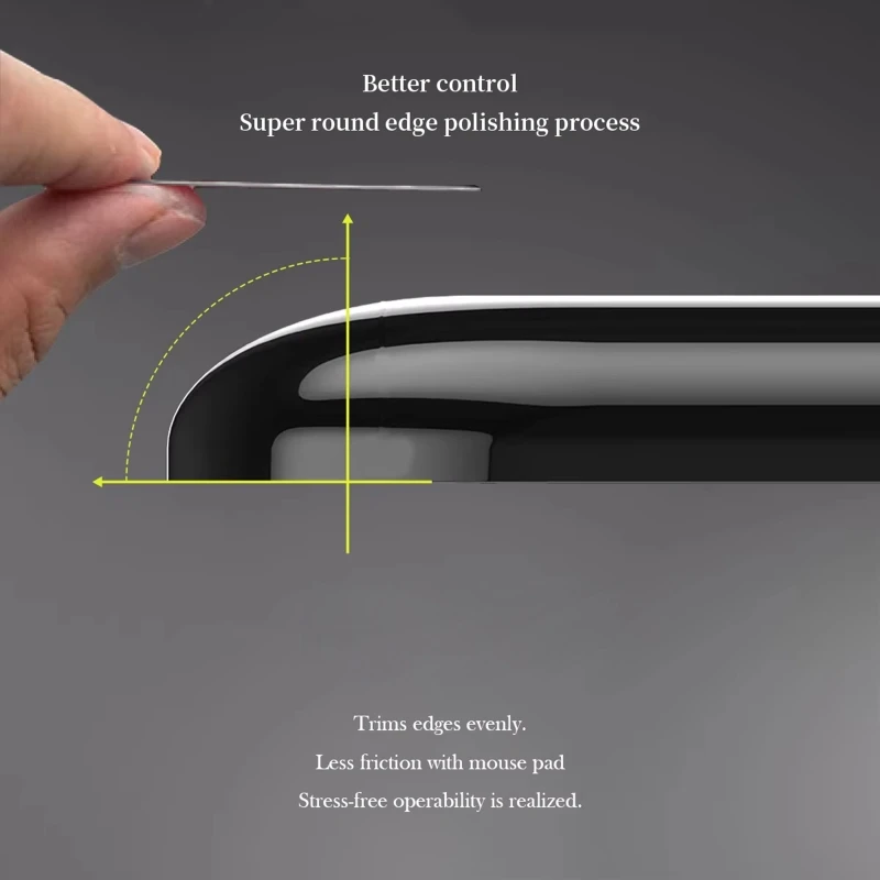 2025 New Curved Edges Mouse Feet Glass Pedal for GProX Superlight 2 Wireless Mouse Pad