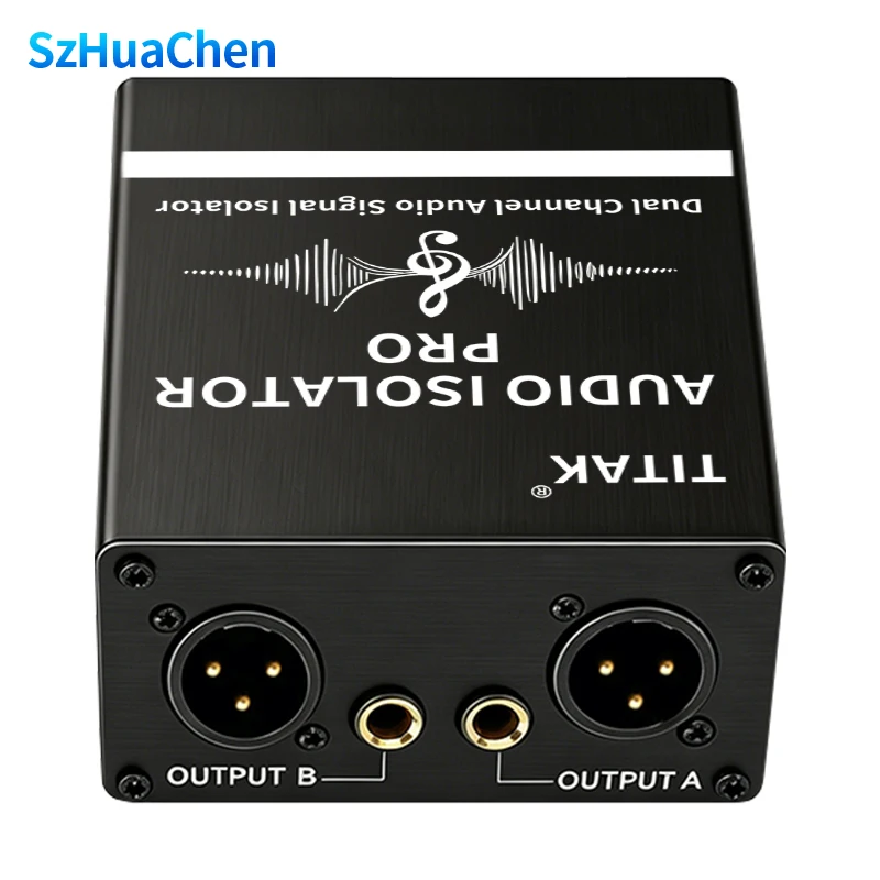 Professional Balanced Audio Isolator Ground Loop Noise Suppressor Hum Remover for Microphone Mixer Amplifier Speaker Recording