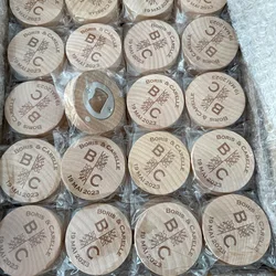 Personalized Engraved Wooden Bottle Opener Custom Wood Fridge Magnet Wedding Party Favors Gifts
