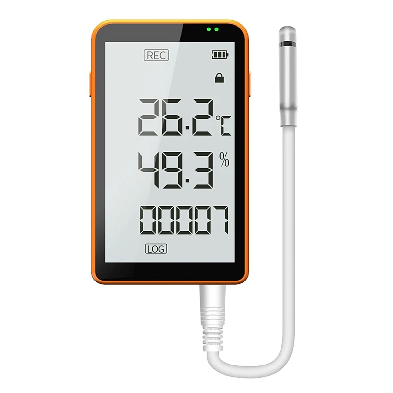 

GSP-80 Digital Temperature And Humidity Data Recorder Removable Buffer Probe Refrigerator Thermometer With LCD Display