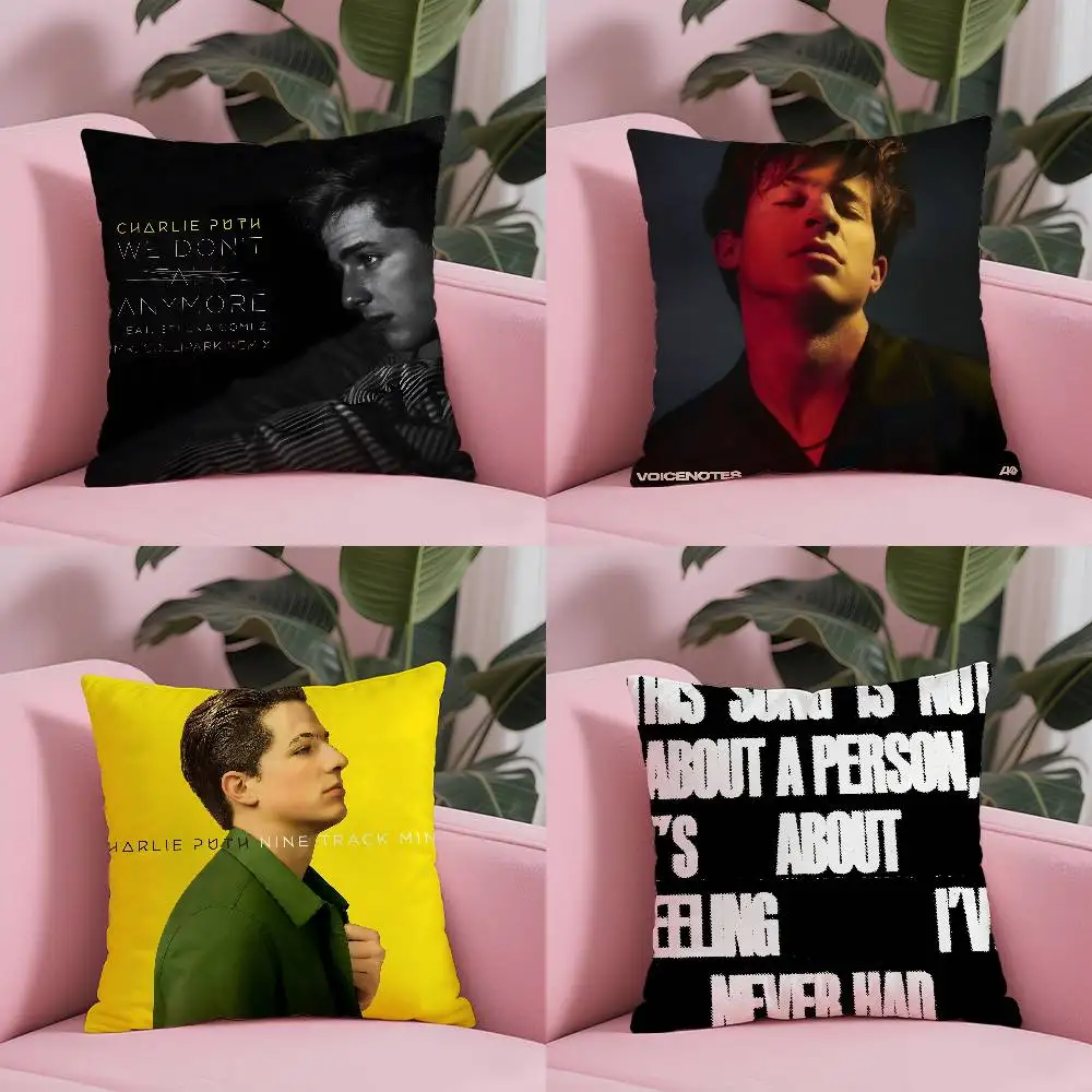 

Singer C-Charlie Puth Pillow Case Custom Printed Brushed Fleece Pillow, Baby Skin-Touch, Eco-Friendly Dye-Sublimation Cushion fo