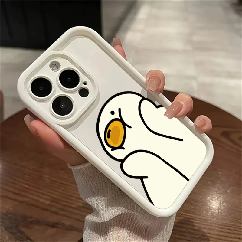 Coque de téléphone canard oscillant drôle de dessin animé, étui pour iPhone 17 16 11 14 13 12 15 Pro Max pour iphone 11