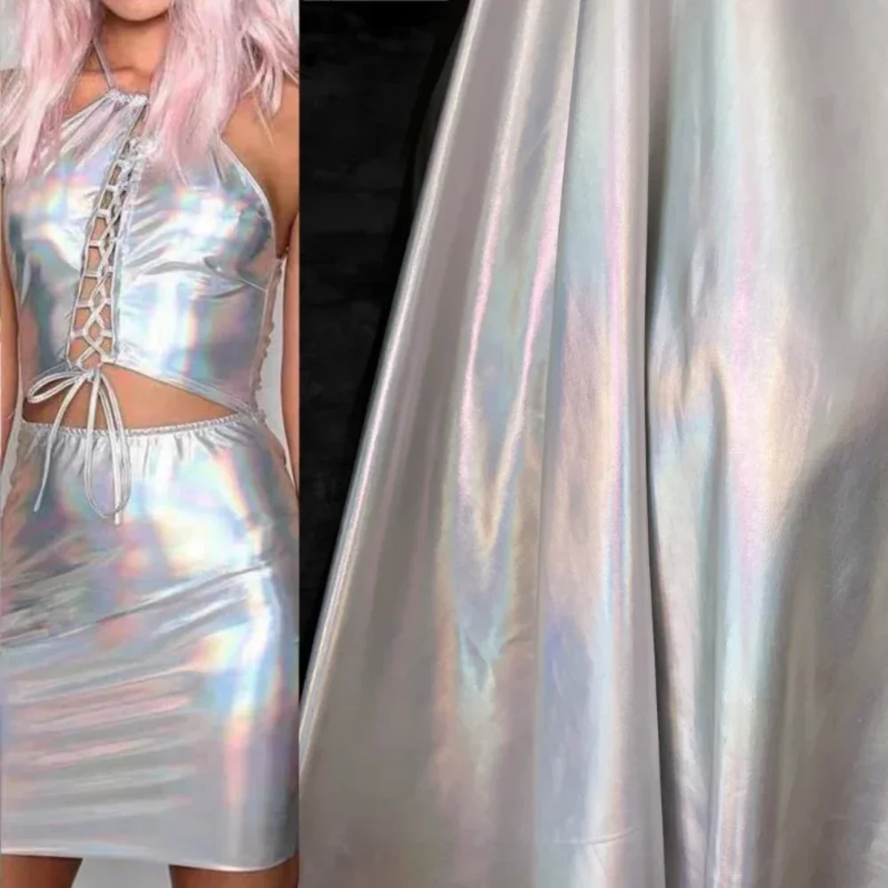 

Colorful Coating Elastic Waterproof Fabric Fashion Clothing Designer's Outerwear Skirt Accessories for Diy Sewing Cloth