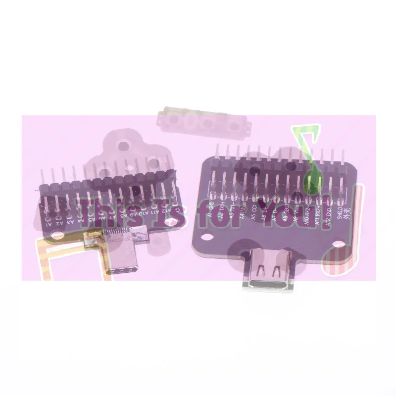 TYPE-C Male And Female Header Test Board Double-sided Positive And Negative Insertion Row Pin 24P Male To Female USB3.1 Adapter