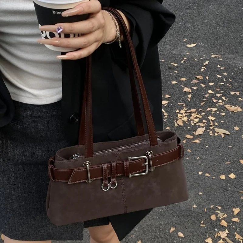 

High-End Ladies Casual Leather Tote Bag Paris Fashionable Popular Elegant Women's Vintage Crossbody Simple Bag