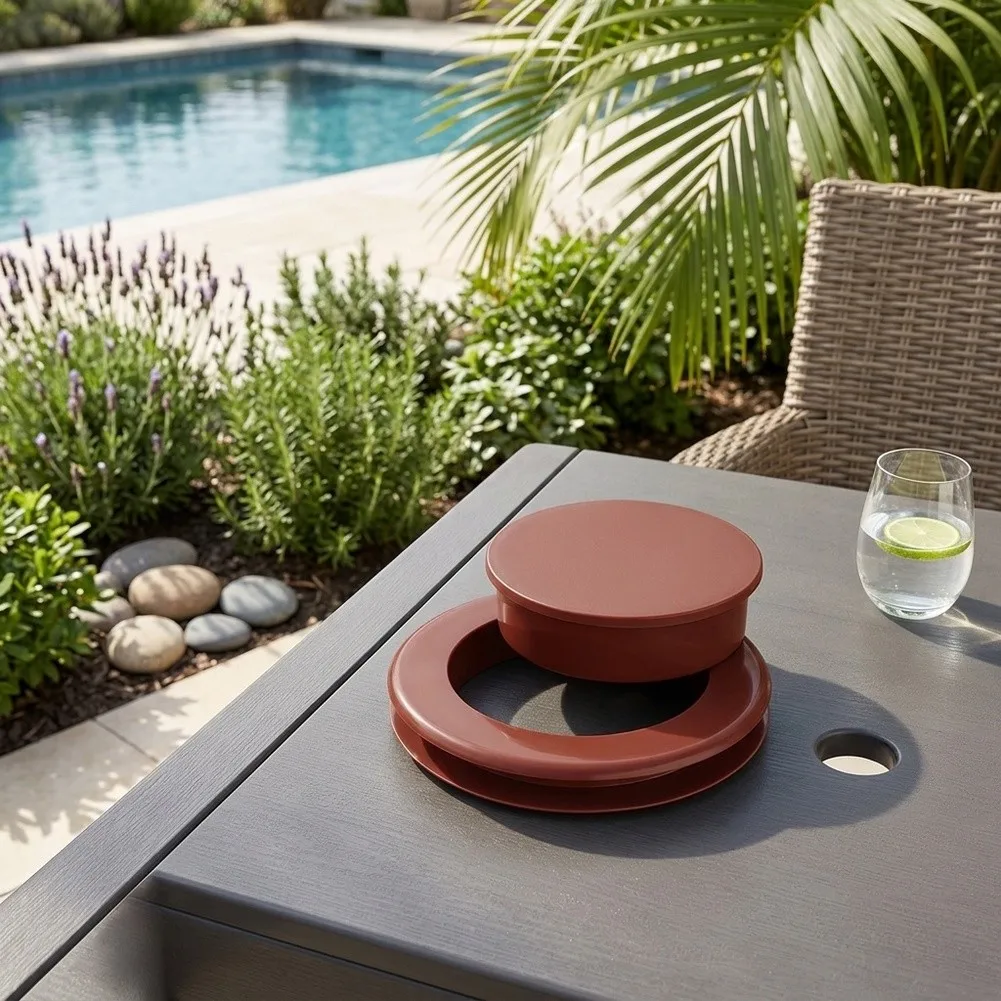 For 2-Inch Umbrella Base Hole Cover Set Made of Silicone Gel for Pool Patio Tables Weather Resistant Umbrella Protection