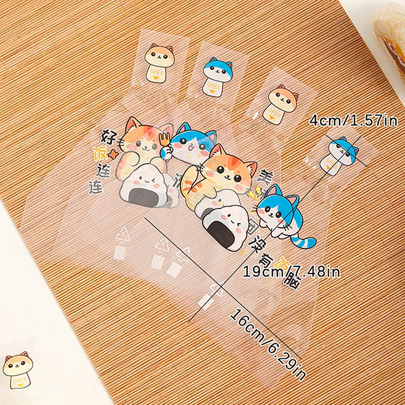 100 قطعة مثلث الكرتون الجميل كرة الأرز التعبئة حقيبة الأعشاب البحرية أونيجيري السوشي صنع أدوات القالب بينتو اكسسوارات #6