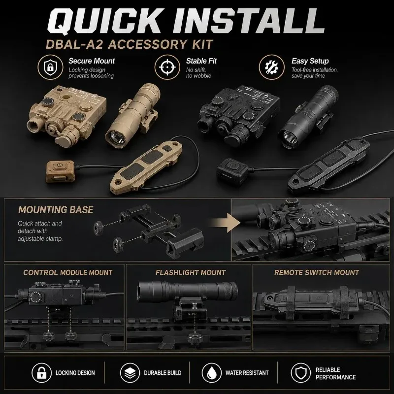 Shock‑resistant Metal DBAL‑A2‑Inspired Beam Indicator Box, M300‑M600 Torch Dual‑operation Hobby Ornament Set