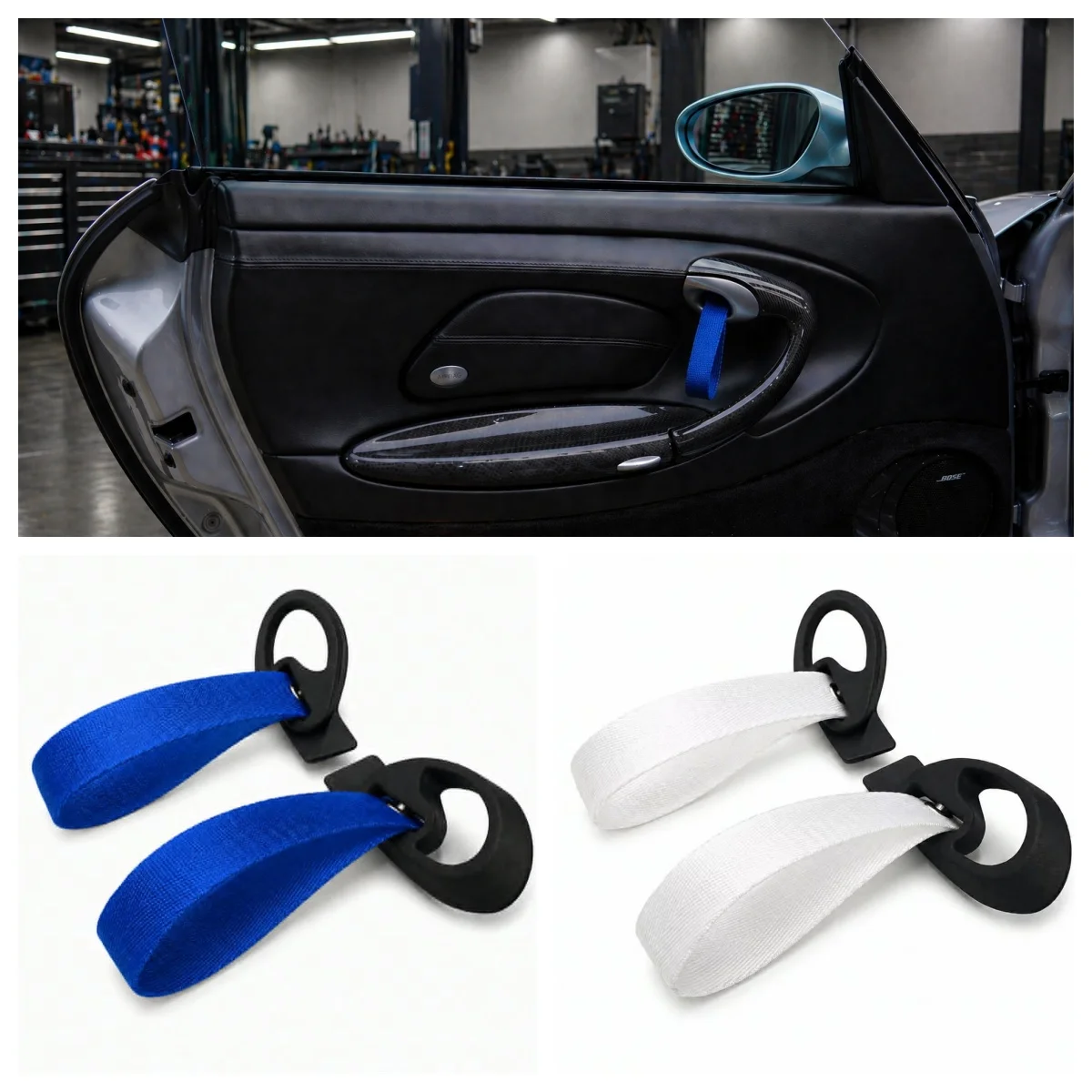 

New Arrival Car GT3RS Style Interior Pull Strap Handle For Porsche 911 996 One Pair 5 Colors Easy DIY Refit