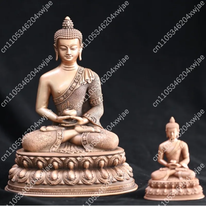 

Portable Bronze Buddha Sculpture Mini, Antique Tibetan Style Craftsmanship, Spiritual Gift Collectible