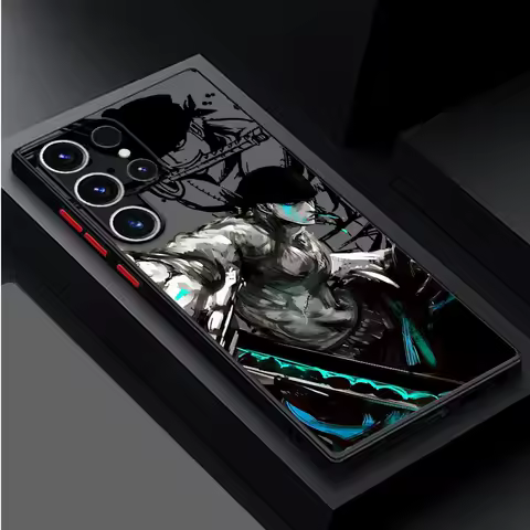 Case for Samsung Galaxy S9 S22 Plus S24 FE S21 S20 S10 S23 Ultra S25 Edge Back Phone Cover Anime One Piece Zoro