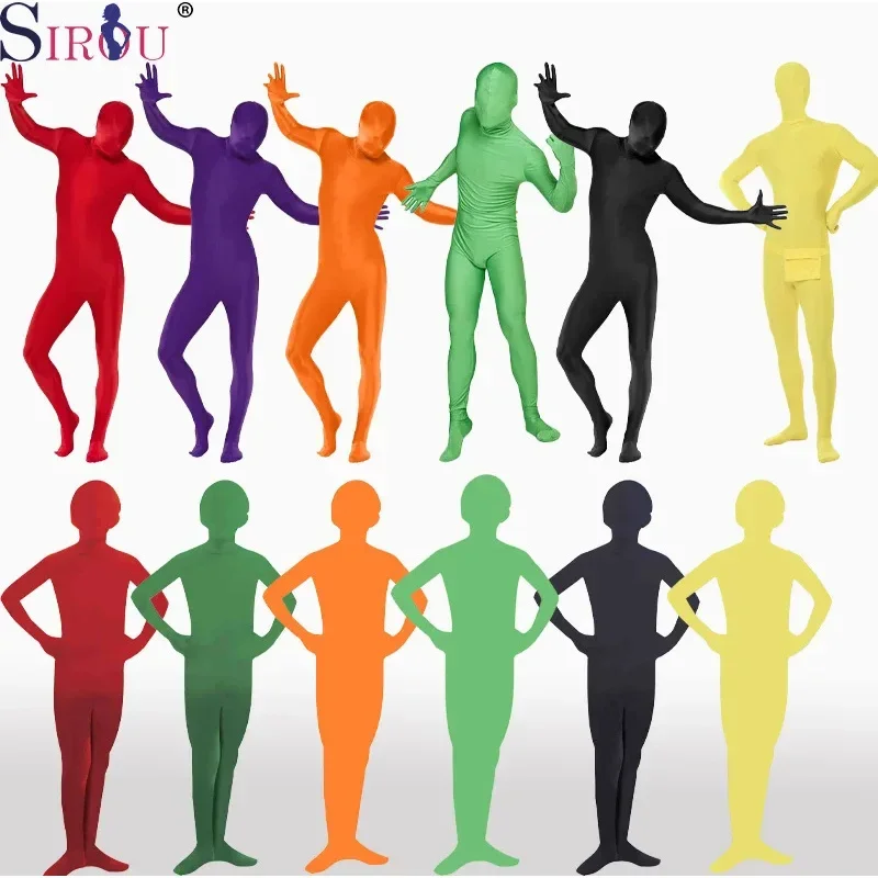 Tiktok same children's performance clothes are like black people's invisible clothes, adult green invisible clothes, Halloween t