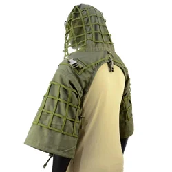 Tactical Ghillie Suit Sniper Airsoft Combat Ghillie Shawl Coat Clothes Outdoor Hunting Shooting Camouflage Hood Ghillie Suit