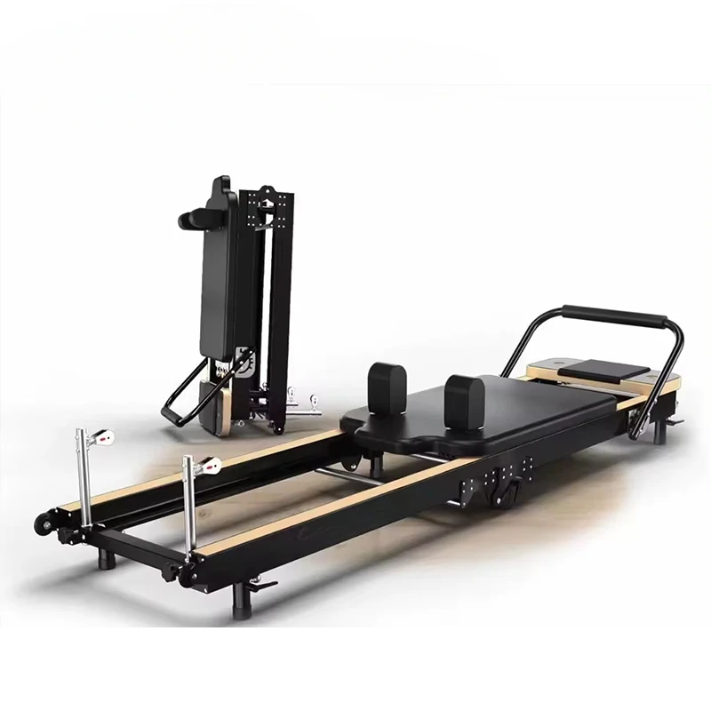 Commercial Home Pilates Reformer Black Pilates Reformer Foldable Pilates Reformer Rehabilitation Training Body Shaping Yoga view 2