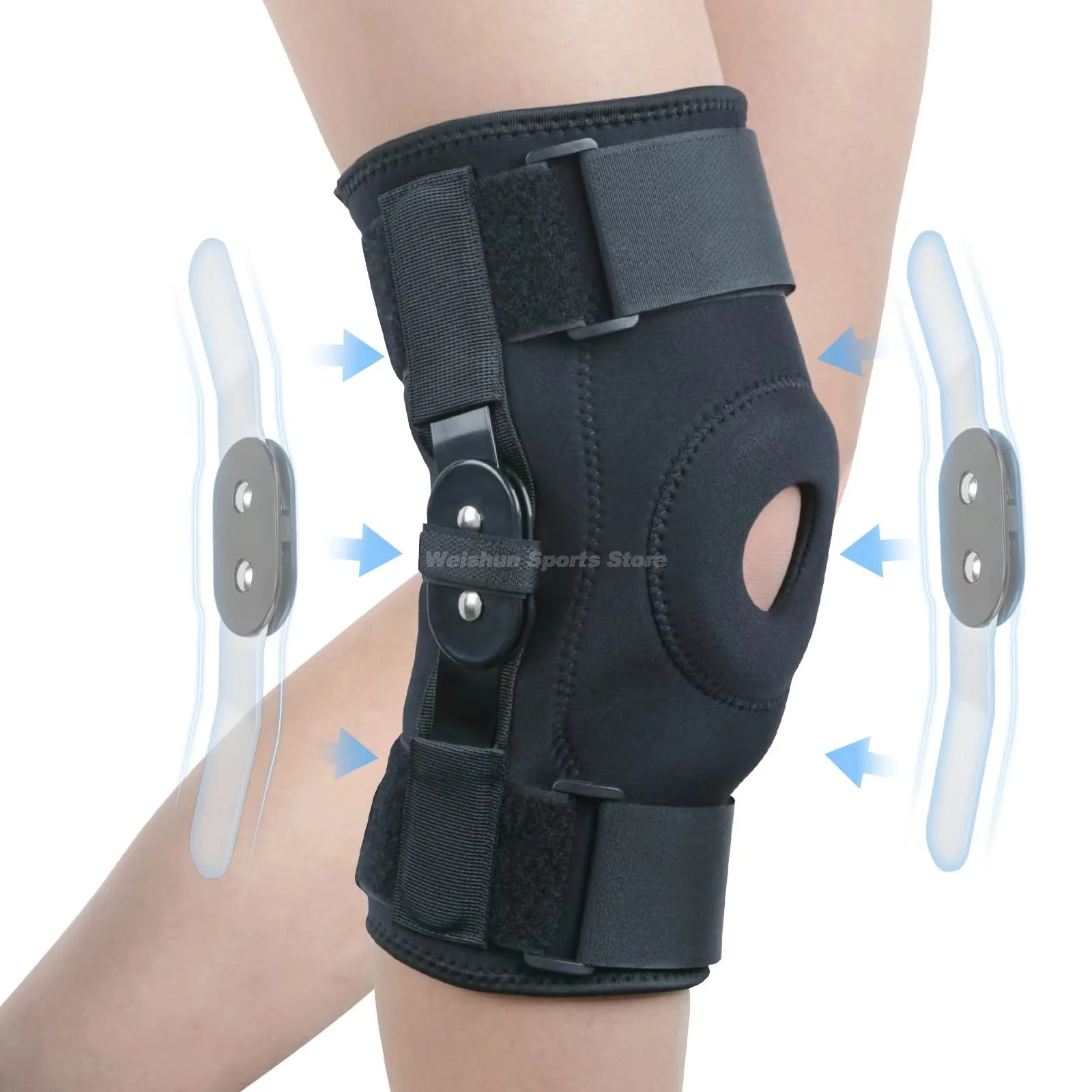 Hinged Knee Brace Orthopedic Meniscus Knee Pad With Side Stabilizers Arthritis Patella Protector Sports Kneepad Joint Pain, ACL