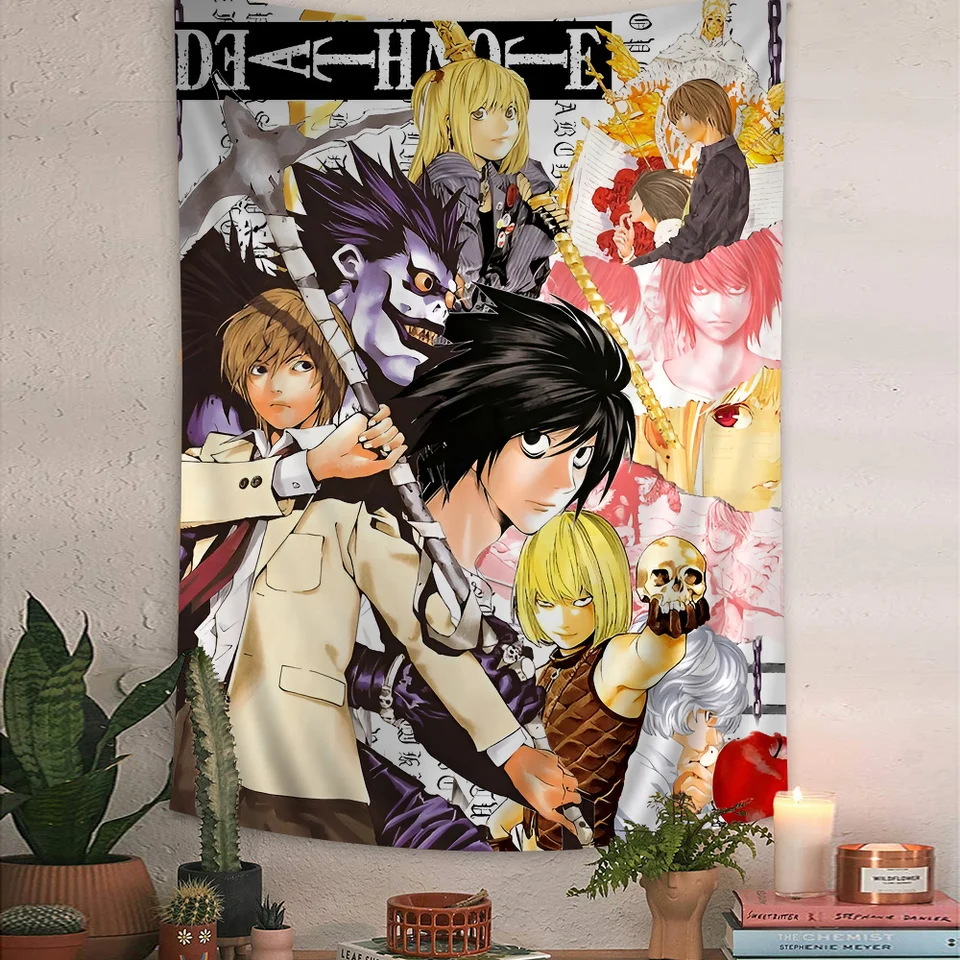 VIKAMA Death Note Anime Tapestry L Character Dessert Theme Study