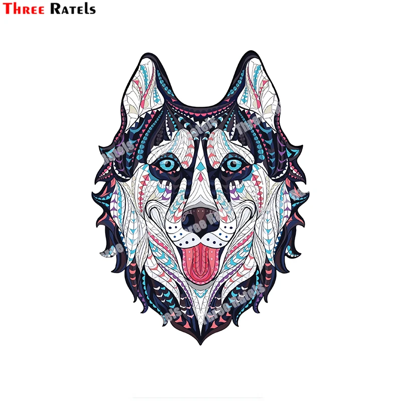 Three Ratels B574 3D Car Sticker Stylized Snake And Dog  Personalized Creative Scratch Decals Waterproof Protected