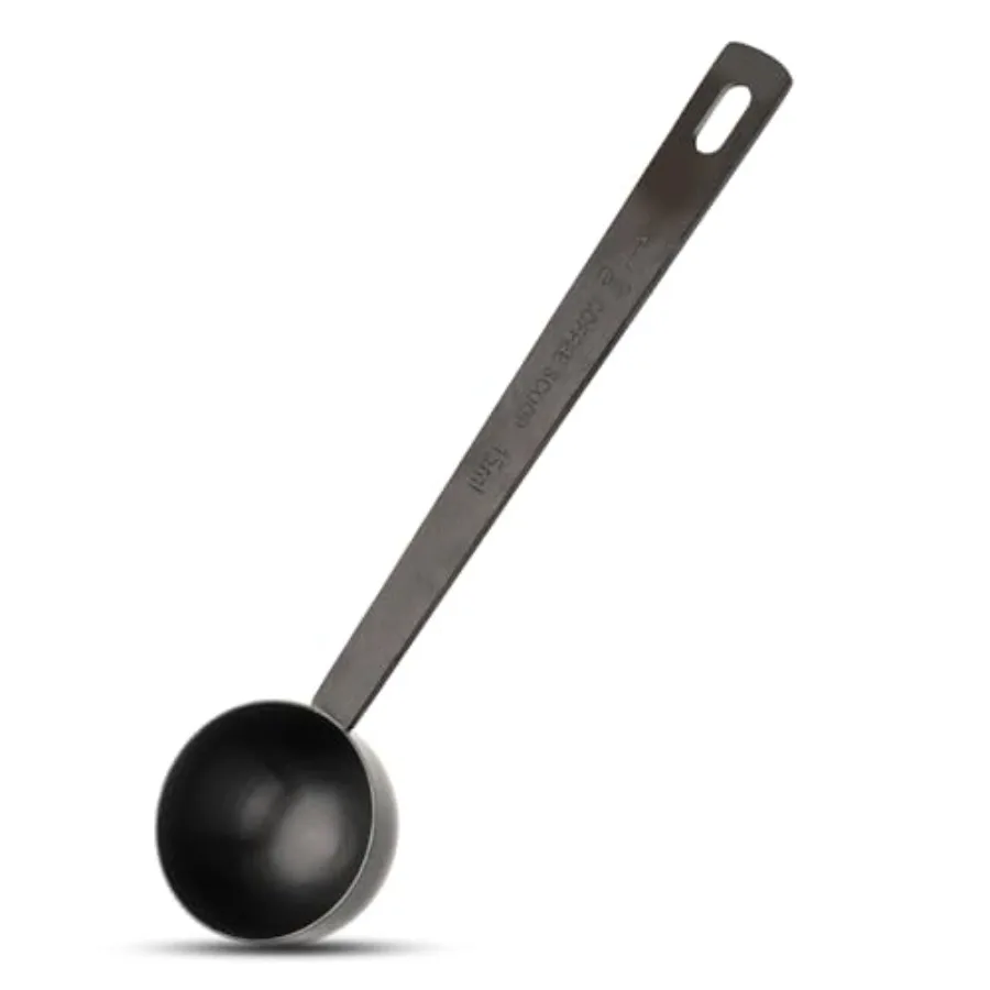

4,7 дюйма, черная металлическая мерная ложка с длинной ручкой, кофейная ложка, 1 столовая ложка, мерный совок из нержавеющей стали 18/8, 1 tbsp, кофейная ложка