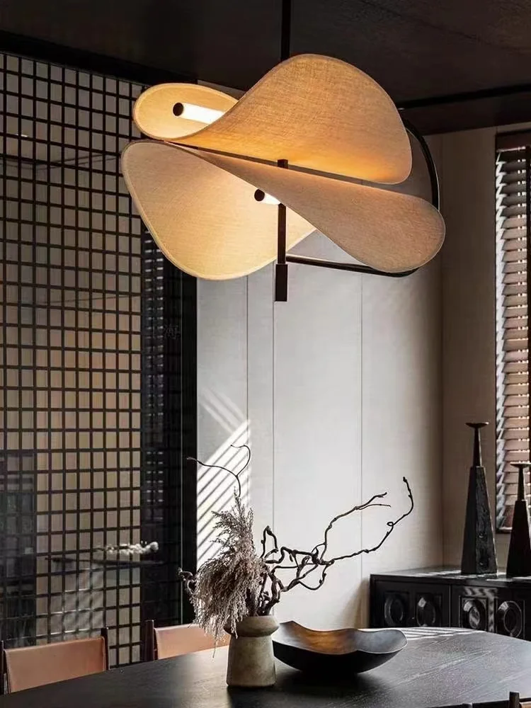 Lustre de estilo japonês de designer/restaurante/balcão de bar/lâmpada criativa de arte para sala de chá/lustre de hotel e casa de família
