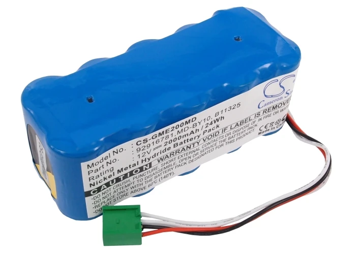 

Replacement Battery for G E Dash 2000, Moniteur Dash 2000, Monitor Dash 2000 92916781, 95916781 REV B, B11325, M5424, MD-BY10