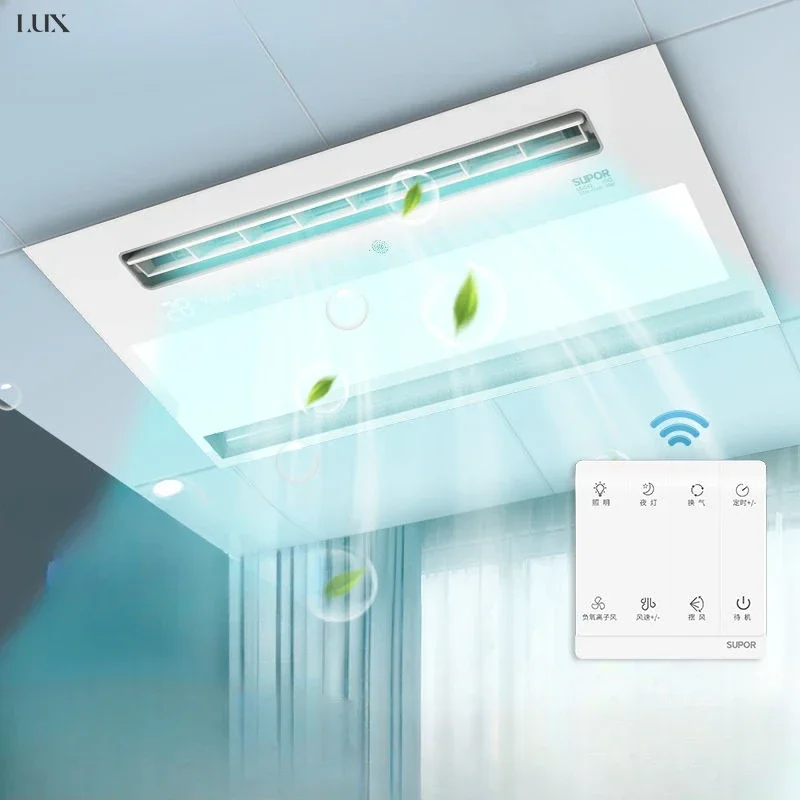 Kitchen dual-screen cooler. Integrated ceiling. Bathroom embedded. Remote control. Cold fan & lighting. Cool & bright.