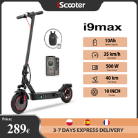 iScooter i9max Electric Scooter 36V 10Ah 500W Motor 40km Max Range 35km/h Speed 10inch Foldable Electric Kick eScooter with App