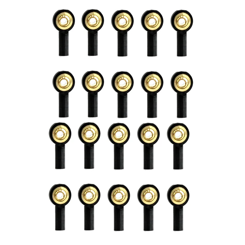 

AS96-20Pcs Metal M2 Link Tie Rod End Ball Joint Buckle Steering Pushrod Tie Rod End For RC Car Boat Upgrade Parts,Black