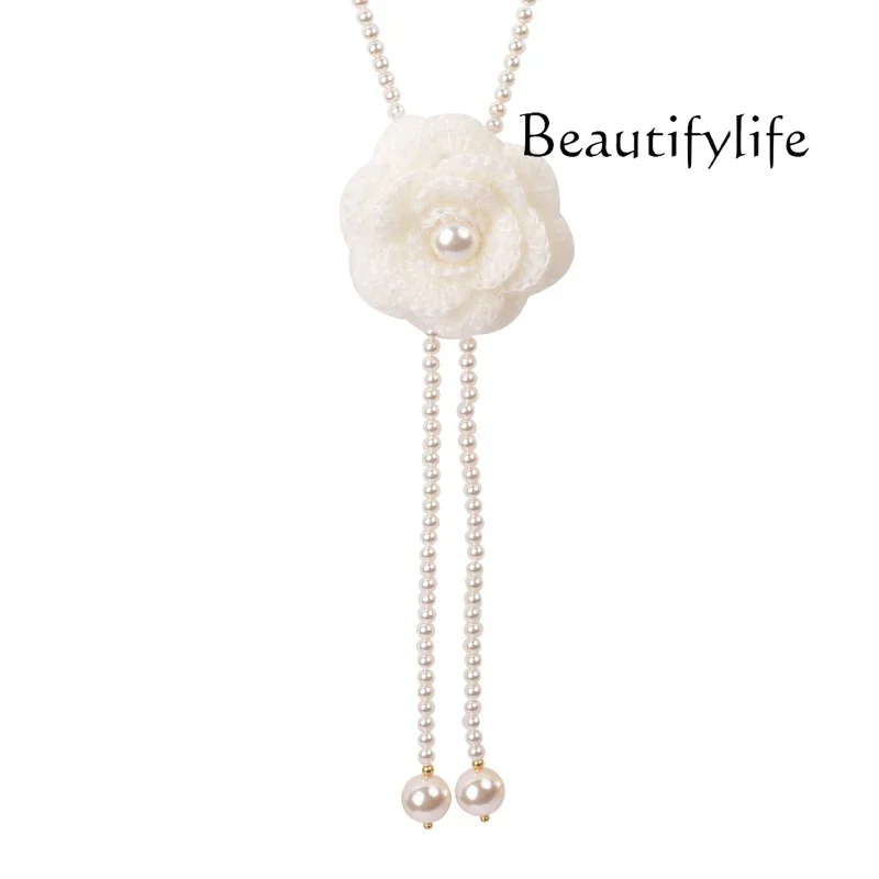 Wear more pearl necklaces for women's new high-end autumn and winter long sweater chain neck chain pendant