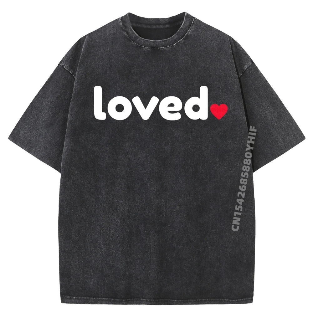 

Мужские футболки с принтом Loved Red Heart Cool Funny Crazy Топы и футболки Футболка с рисунком Мужская модная стираная одежда